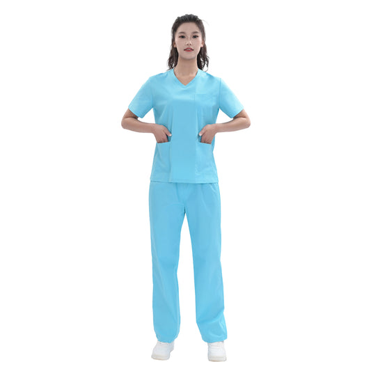 Unisex Sky Blue TC Medical Scrub Set – Private Logo, OEM