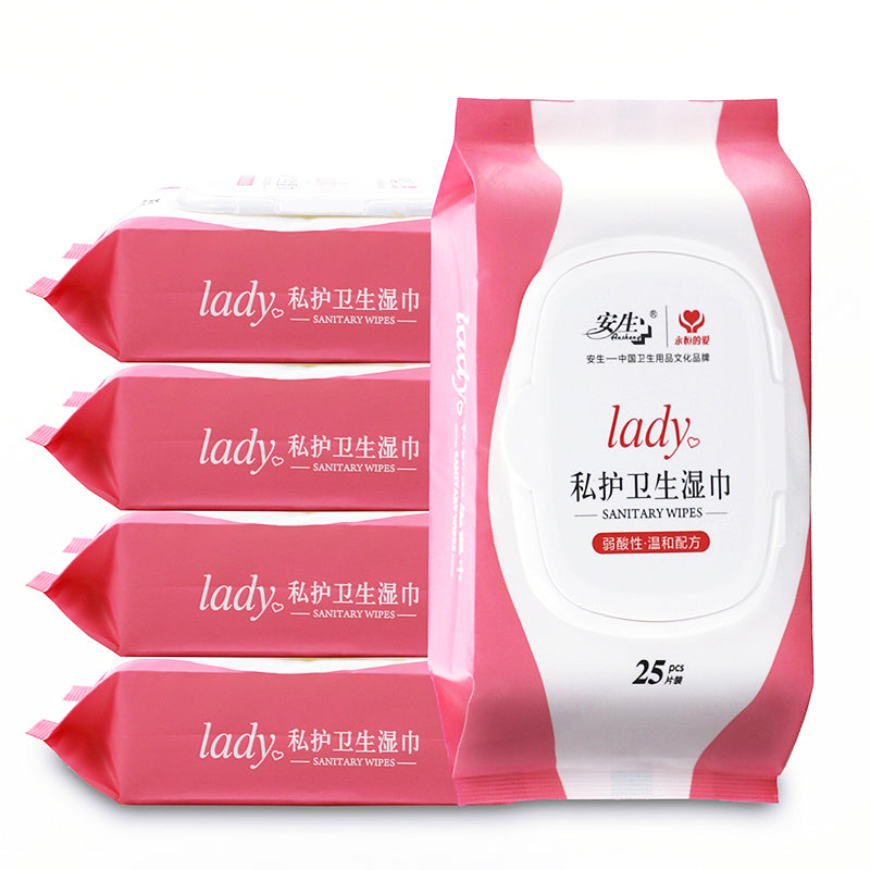 Sanitary Feminine Wipes – 12 Sheets & 25 Sheets (Pink Packaging)