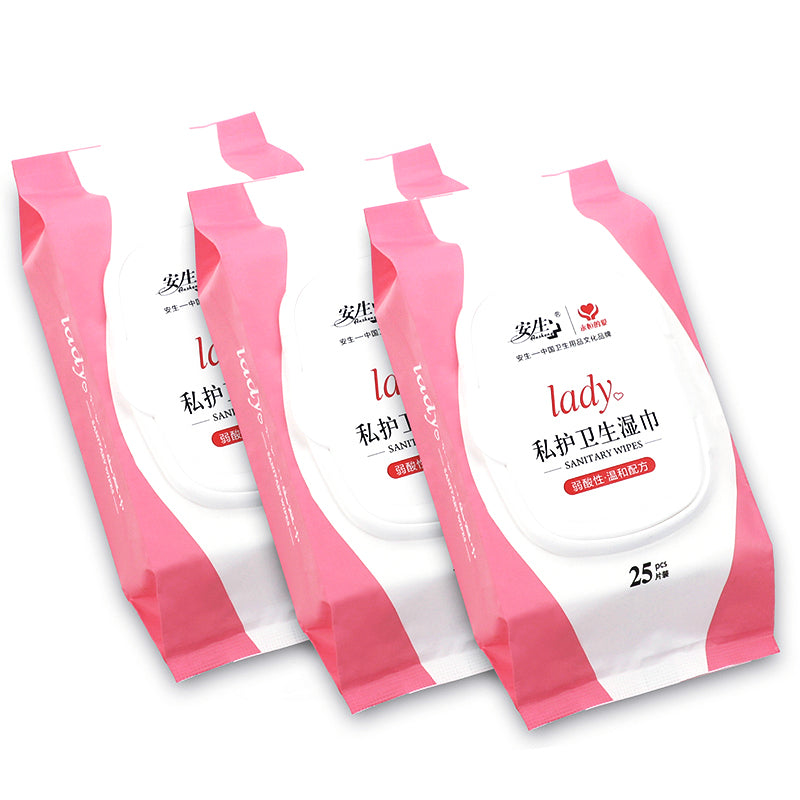 Sanitary Feminine Wipes – 12 Sheets & 25 Sheets (Pink Packaging)