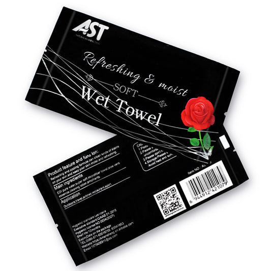 Premium Warp-Knitted Microfiber Pre-Moistened Facial Towel – Pink Memory 150% Scent | 8-Petal Texture | 23×23cm | 8.5g