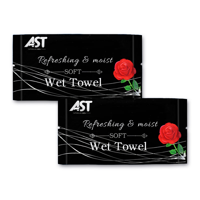 Premium Warp-Knitted Microfiber Pre-Moistened Facial Towel – Pink Memory 150% Scent | 8-Petal Texture | 23×23cm | 8.5g