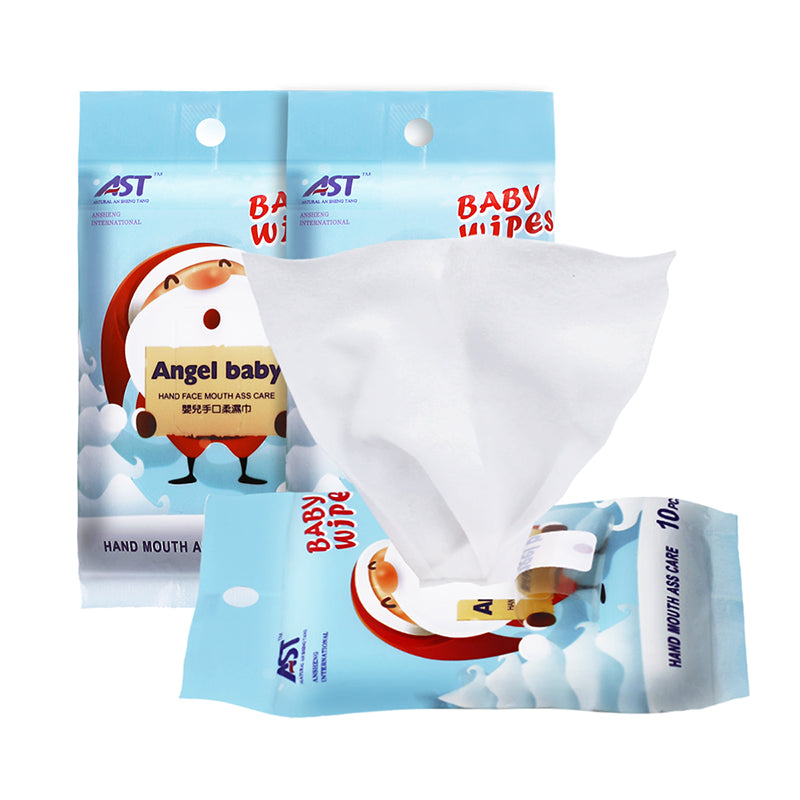 OEM/ODM Baby Wet Wipes – 10 Count Travel Pack | Fragrance-Free & Skin-Friendly