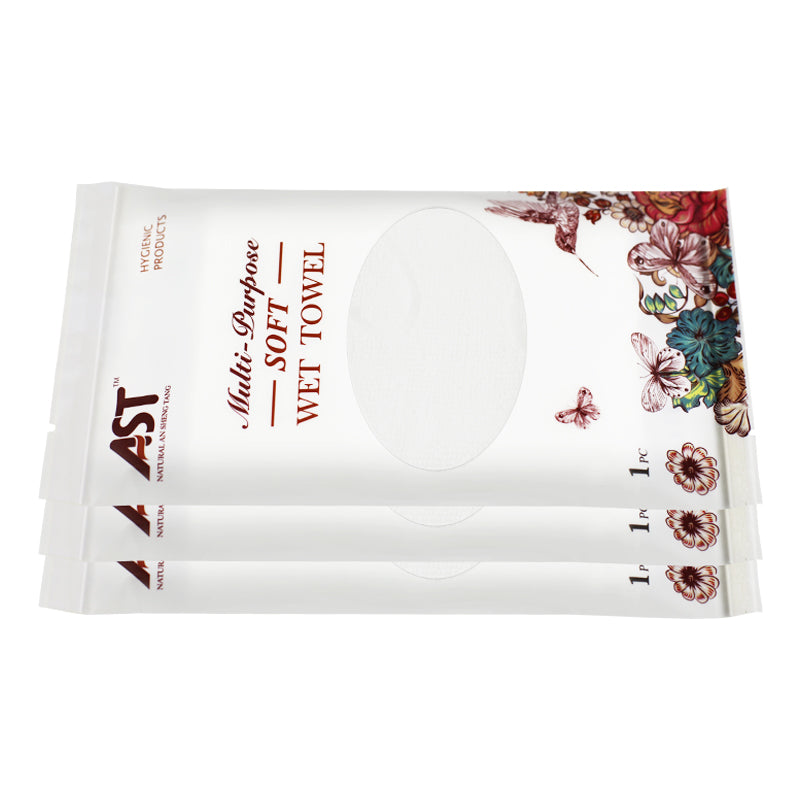 Individually Packaged Disposable Cotton Wet Towel – 23×23cm, Jasmine Scent, 16g, Fully Customizable
