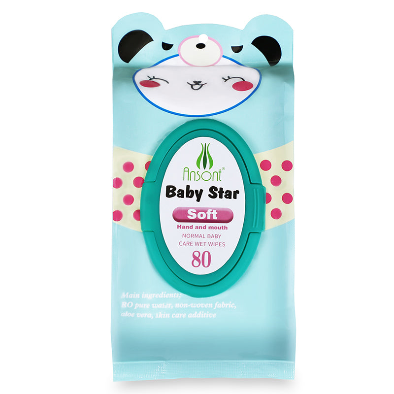 AST 80-Count 40gsm Cross-Pattern Spunlace Soft Baby Wipes –OEM Private Label Wet Wipes