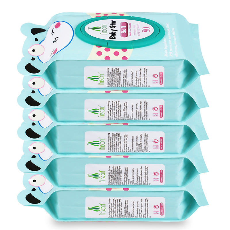AST 80-Count 40gsm Cross-Pattern Spunlace Soft Baby Wipes –OEM Private Label Wet Wipes