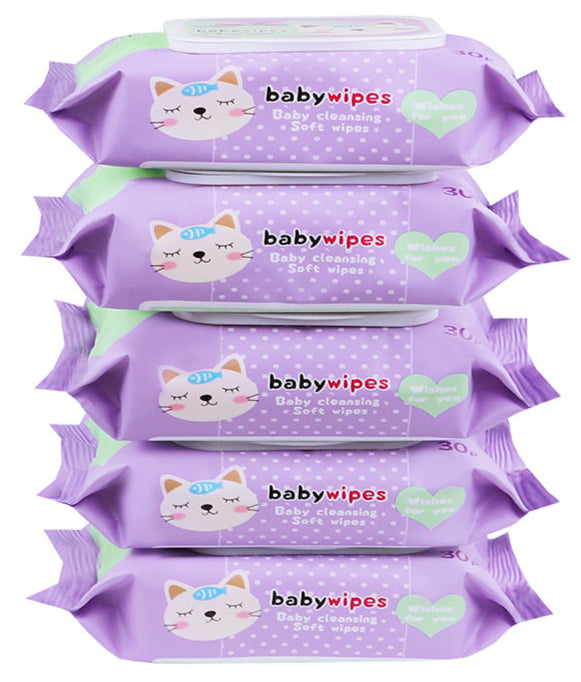 Sweet Baby Wipes,OEM Baby Cleansing Soft Wipes 30 Sheets,Green Tea Extract