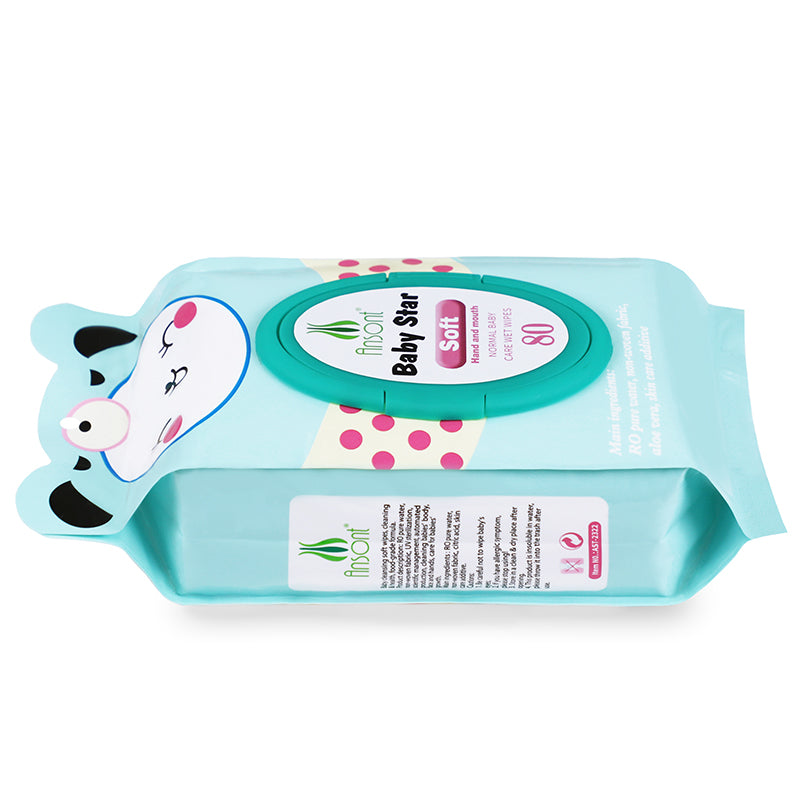AST 80-Count 40gsm Cross-Pattern Spunlace Soft Baby Wipes –OEM Private Label Wet Wipes