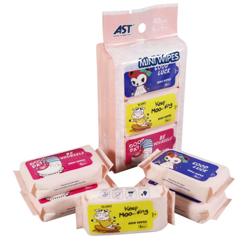 6-Pack Pure Water Wet Wipes,14×15 cm,OEM Private Label Baby & Adult Wipes