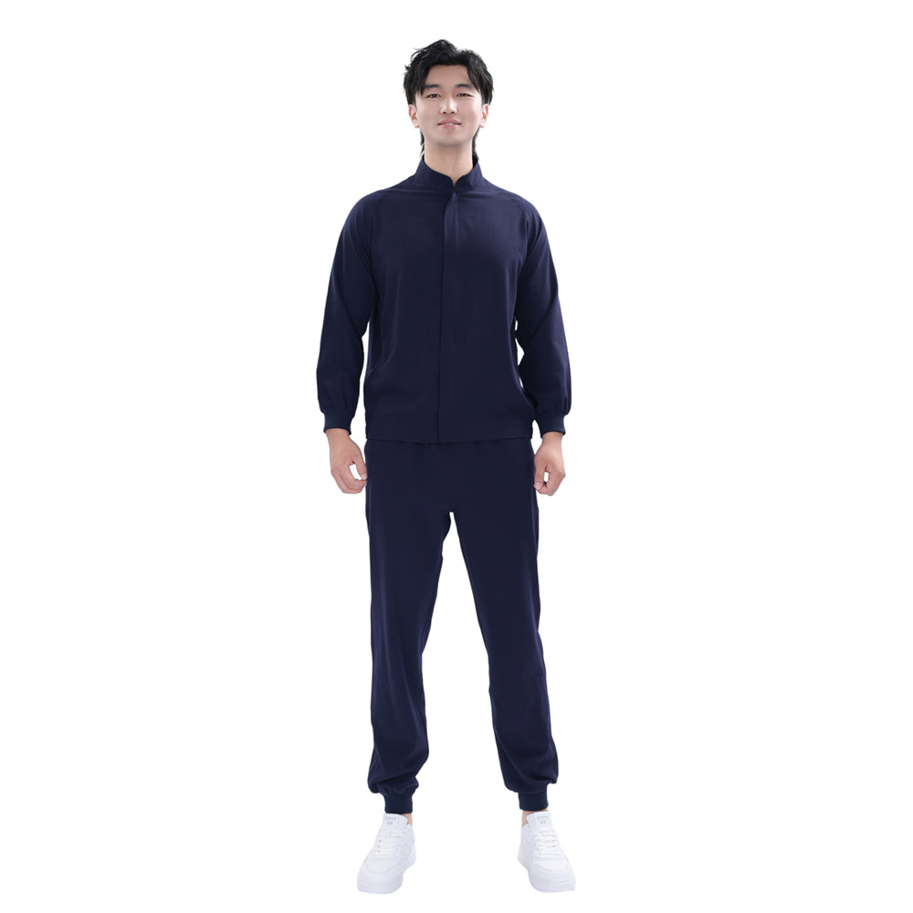 TR Four-Way Stretch TR Navy Blue 2-Piece Food Industry Uniform – OEM & Private Logo Customization