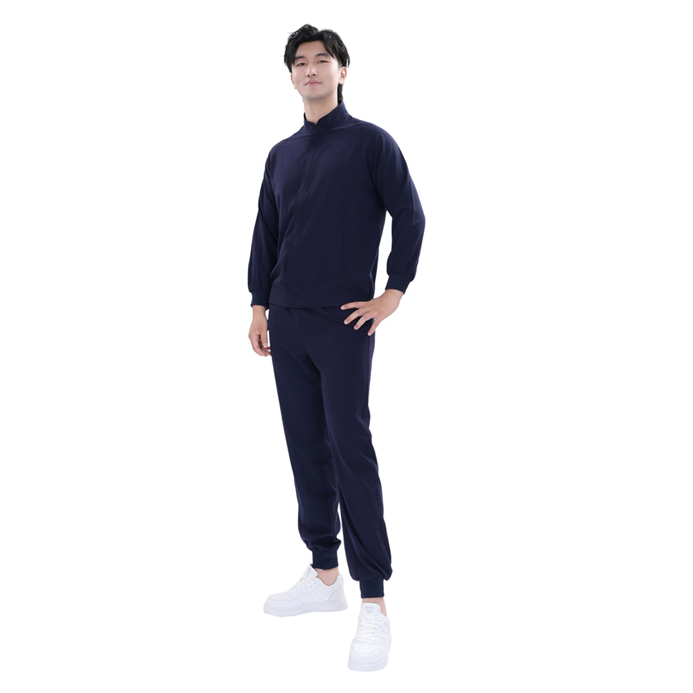 TR Four-Way Stretch TR Navy Blue 2-Piece Food Industry Uniform – OEM & Private Logo Customization