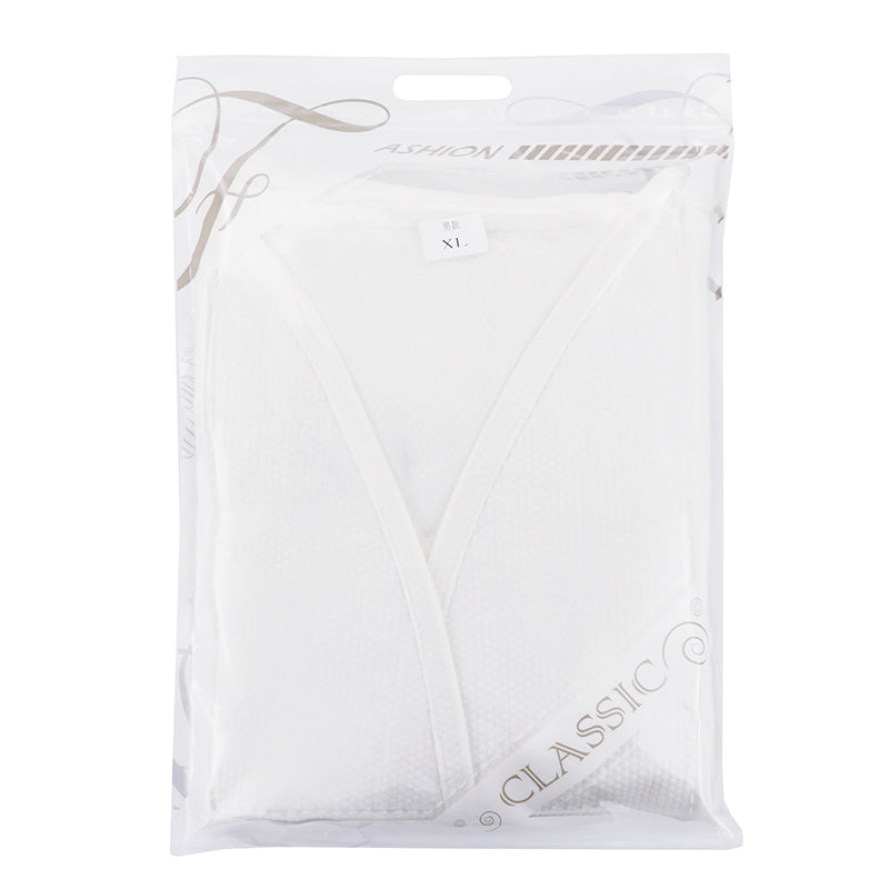 Tie-Front Disposable Two-Piece Bathrobe Set – V-Neck Top with Adjustable Waist and Shorts