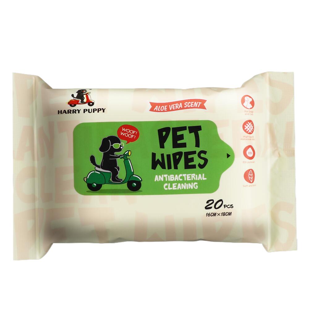 HURRY PUPPY Pet Antibacterial Wet Wipes – 20 Sheets