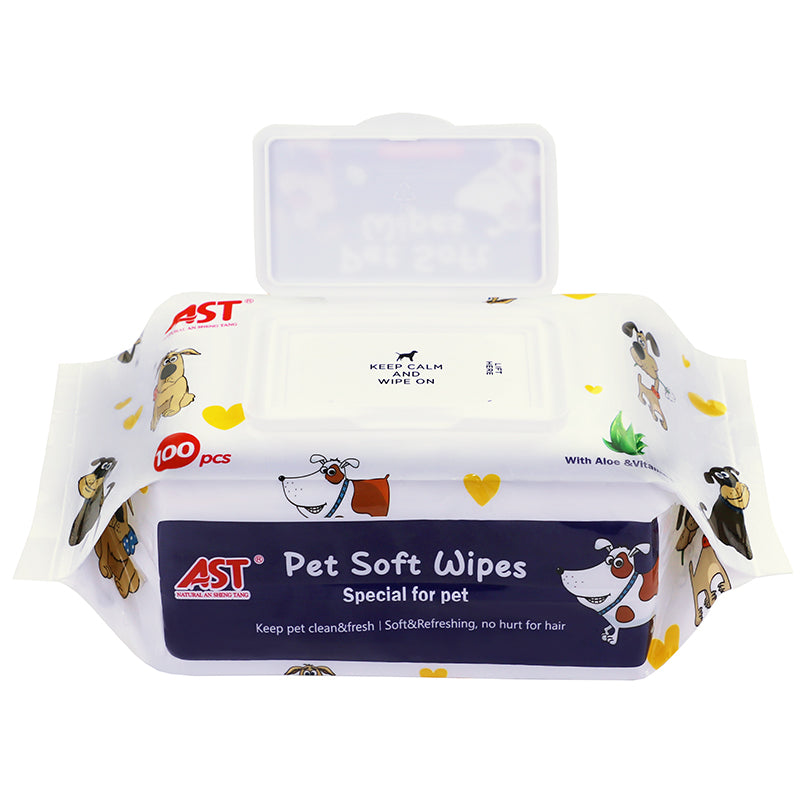 Gentle & Effective Cleaning 100 pcs pet soft wipes for Pets