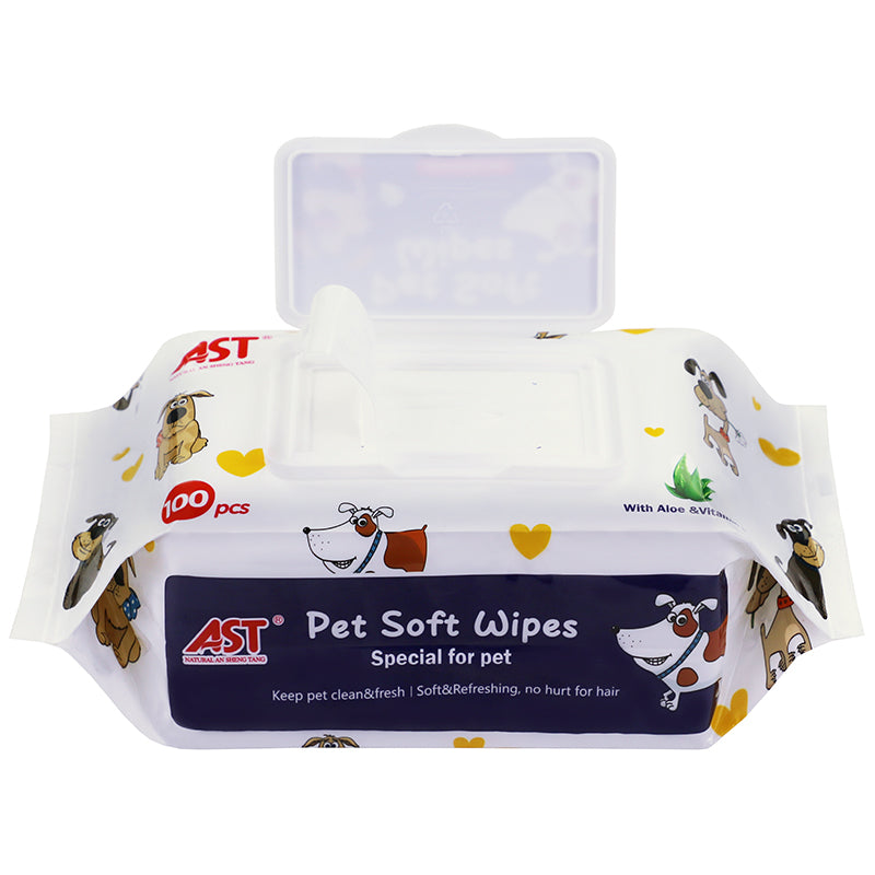 Gentle & Effective Cleaning 100 pcs pet soft wipes for Pets
