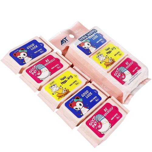 6-Pack Pure Water Wet Wipes,14×15 cm,OEM Private Label Baby & Adult Wipes