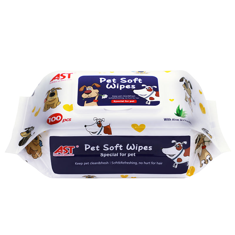 Gentle & Effective Cleaning 100 pcs pet soft wipes for Pets