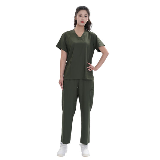Custom Unisex Polyester 4-way Stretch Medical Scrub Uniform Sets,Private Label,OEM Service