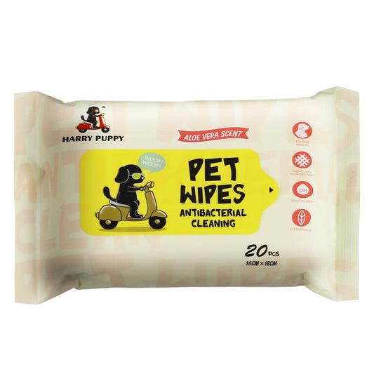 HURRY PUPPY Pet Antibacterial Wet Wipes – 20 Sheets