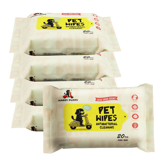 HURRY PUPPY Pet Antibacterial Wet Wipes – 20 Sheets