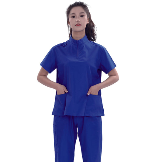 Unisex Sapphire Blue TC Medical Scrub Set,Private Logo,OEM