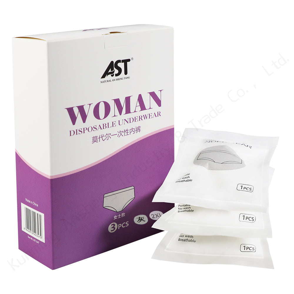 Women’s Disposable Underwear – Soft Modal Fabric, 3pcs/Pack for Travel, Spa, and Daily Hygiene (OEM/ODM Available)