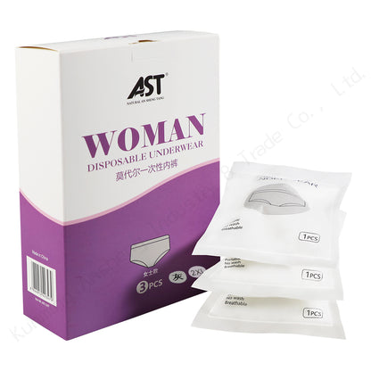 Women’s Disposable Underwear – Soft Modal Fabric, 3pcs/Pack for Travel, Spa, and Daily Hygiene (OEM/ODM Available)