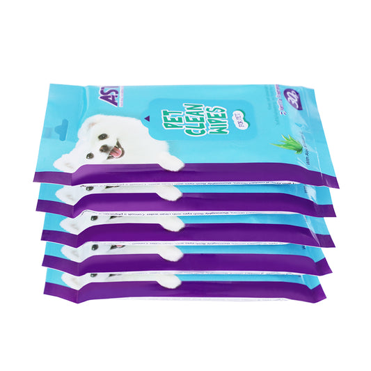 AST Pet Cleaning Wipes – 30pcs (Vanilla Fragrance, with Aloe Vera & Vitamin E)