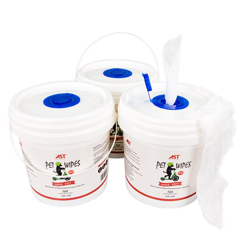 500 Sheets AST Jumbo Pet Wipes| Bulk Canister for Dogs & Cats | OEM/ODM Private Label