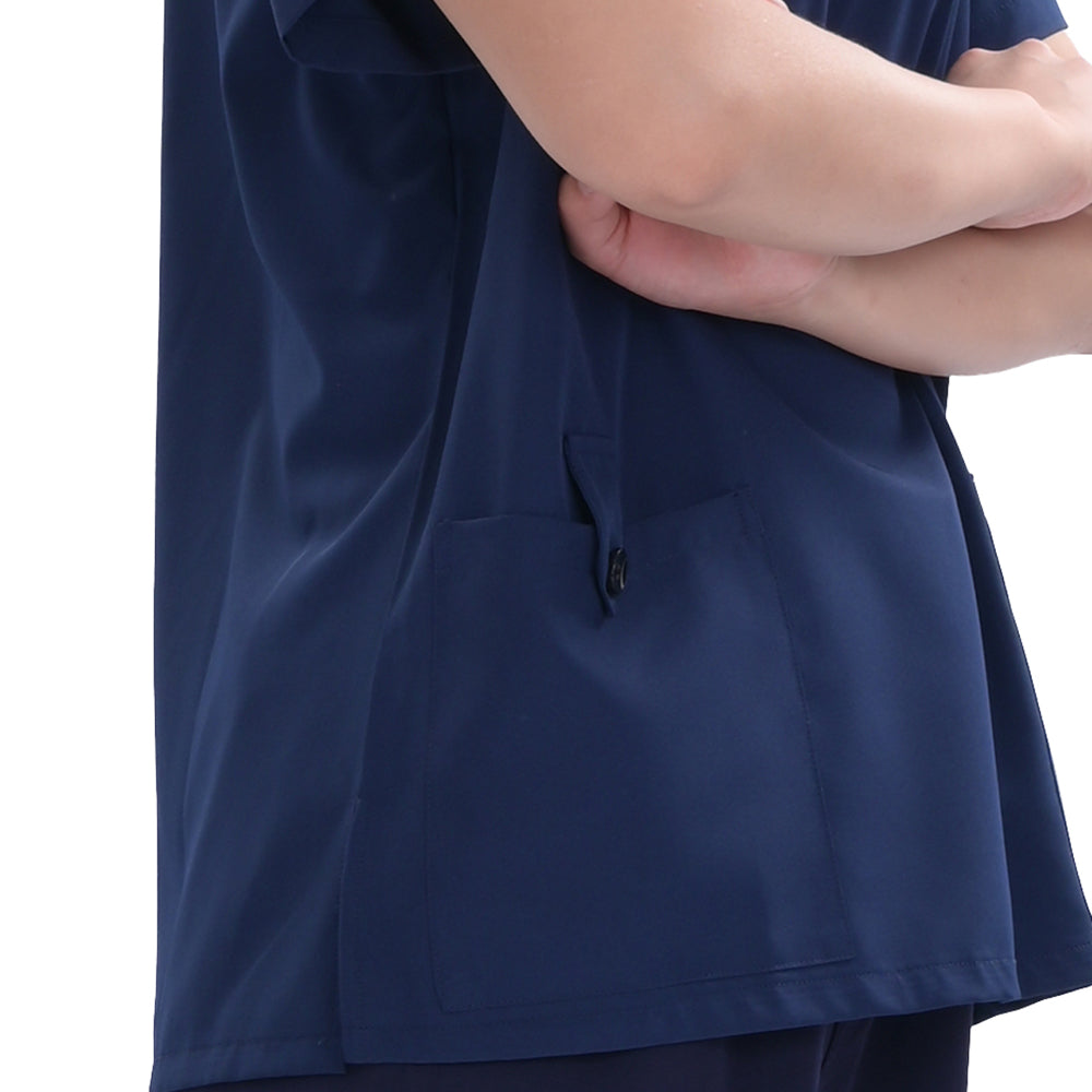 Custom Unisex Polyester 4-way Stretch Medical Scrub Top,Private Logo,OEM Service