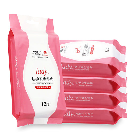 Sanitary Feminine Wipes – 12 Sheets & 25 Sheets (Pink Packaging)