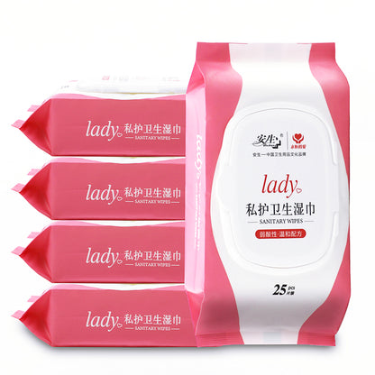 Sanitary Feminine Wipes – 12 Sheets & 25 Sheets (Pink Packaging)