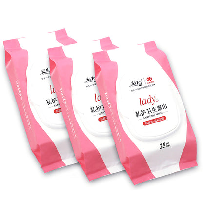 Sanitary Feminine Wipes – 12 Sheets & 25 Sheets (Pink Packaging)