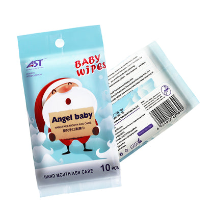 OEM/ODM Baby Wet Wipes – 10 Count Travel Pack | Fragrance-Free & Skin-Friendly
