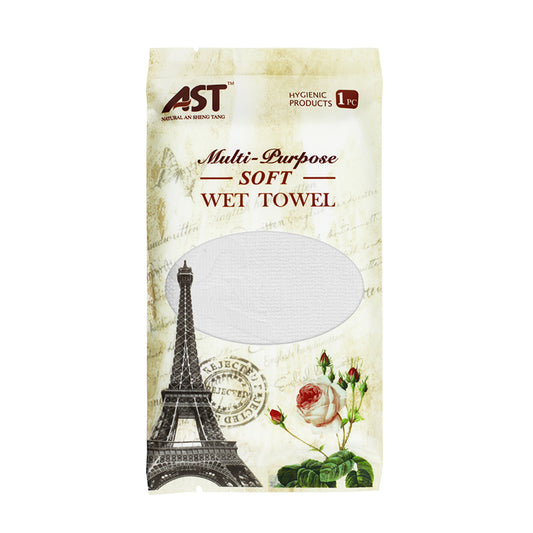 Eiffel Tower Disposable Gold-Edge Microfiber, Johnson's Scent Wet Towel /OEM & Private Label