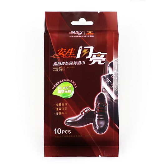 AST High-Grade Leather Care Wipes – 10pcs | Plant-Based Gloss Formula | OEM/ODM Available
