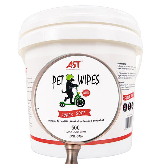 AST Jumbo Pet Wipes – 500 Sheets | Bulk Canister for Dogs & Cats | OEM/ODM Private Label