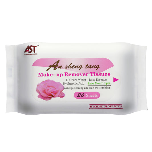 AST Rose Essence + Hyaluronic Acid Makeup Remover 26 Sheets Tissues,OEM/ODM Available