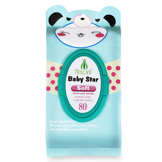 AST 80-Count 40gsm Cross-Pattern Spunlace Soft Baby Wipes –OEM Private Label Wet Wipes