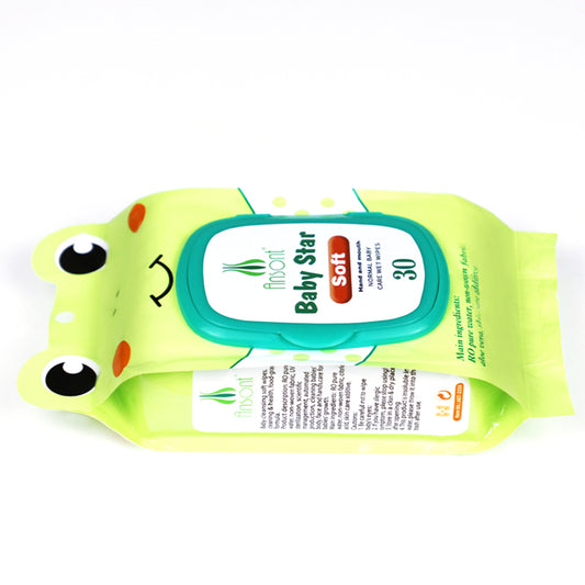 30 Sheets  40 gsm T‑Pattern Spunlace Baby Cleansing Soft Wipes – OEM, Private Label