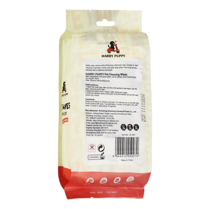 OEM Pet Cleaning Wipes – 10pcs × 6 Mini Packs | Lemon | 14x15cm