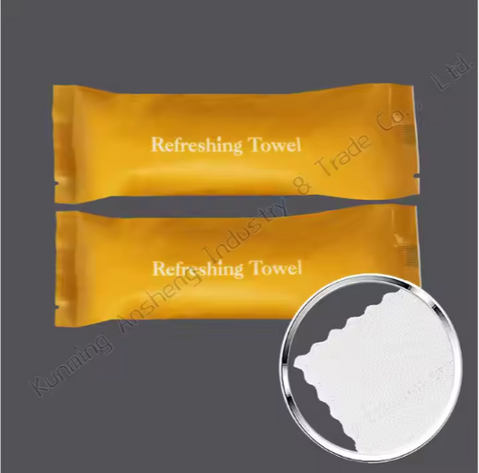 Custom Refreshing Flower Scent Disposable Wet Towels for Airlines, Hotels & Restaurant