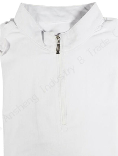 Unisex Medical Scrub Set – Sterile-Look 4-Way Stretch White Zip-Neck Uniform,OEM & private logo