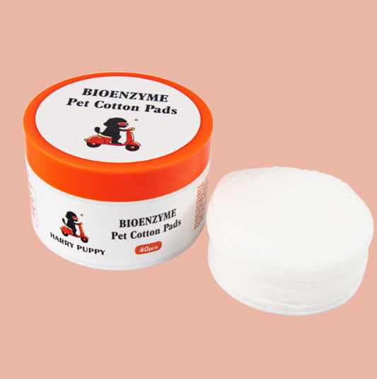 Wholesale Bioenzyme Pet Cotton Pads,85g,6.7cm Diameter Pearl Pattern,40 Sheets for Pet Skin Care