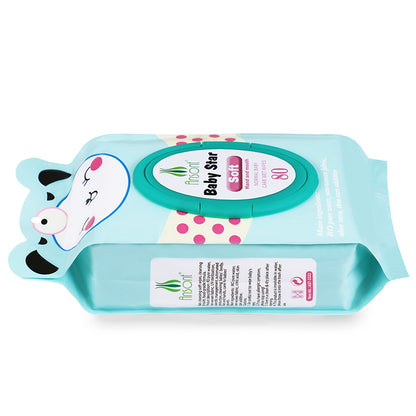 AST 80-Count 40gsm Cross-Pattern Spunlace Soft Baby Wipes –OEM Private Label Wet Wipes