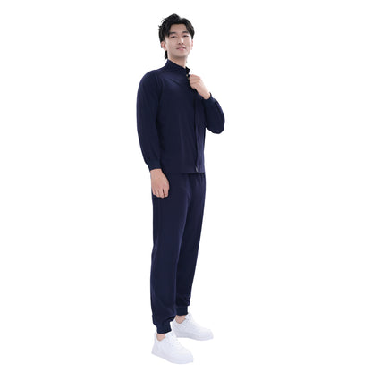 TR Four-Way Stretch TR Navy Blue 2-Piece Food Industry Uniform – OEM & Private Logo Customization