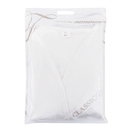 Tie-Front Disposable Two-Piece Bathrobe Set – V-Neck Top with Adjustable Waist and Shorts
