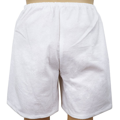 Tie-Front Disposable Two-Piece Bathrobe Set – V-Neck Top with Adjustable Waist and Shorts