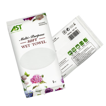 ODM White Hydrangea Design Cologne Scent, Private Label Luxury Disposable Wet Towel